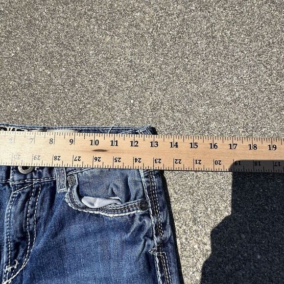 Ariat B4 Relaxed Jeans Womens 14 Straight Leg Blue Denim Distressed Western - Picture 2 of 9